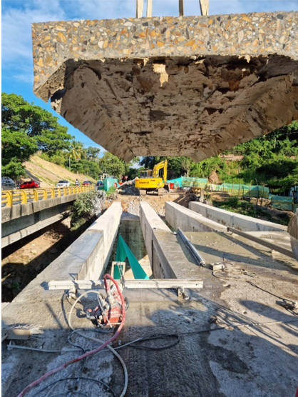 corte con disco y hilo diamantado